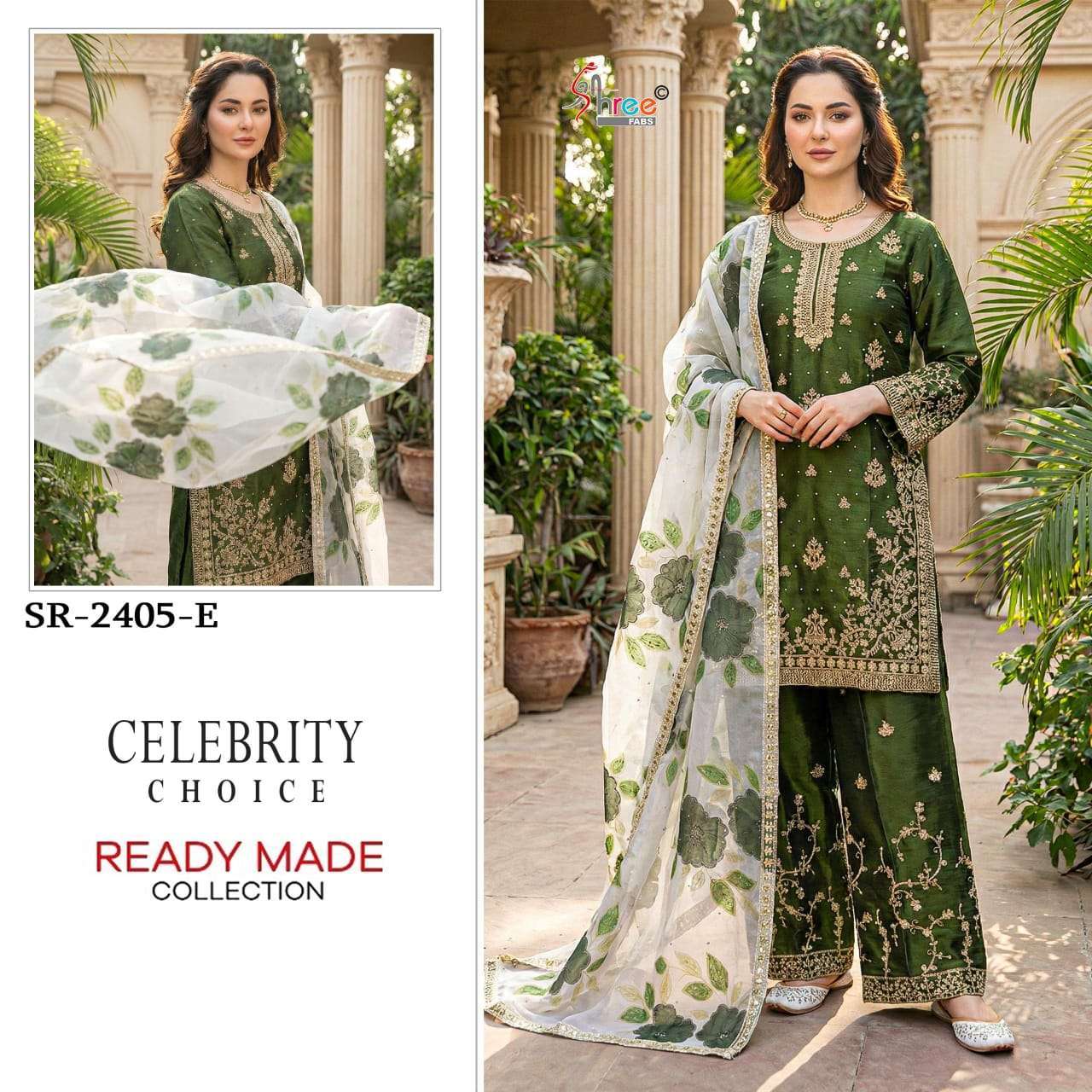 SHREE FAB 2405 JIMI CHU WITH FANCY WORK DESIGNER READYMADE SUIT WHOLESALER 