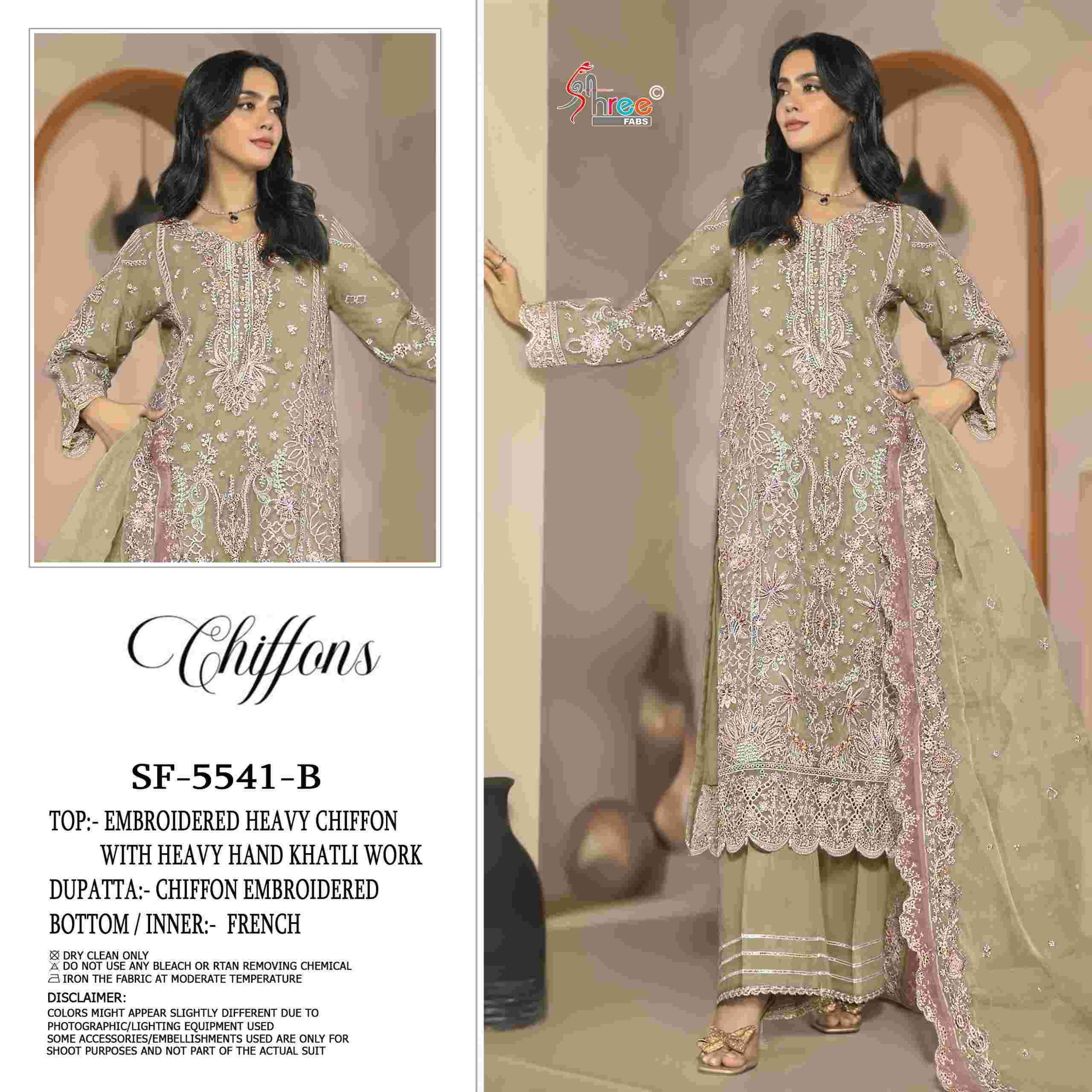 SHREE FAB 5541 COLORS CHIFFON PAKISTANI SUIT BEST RATE 