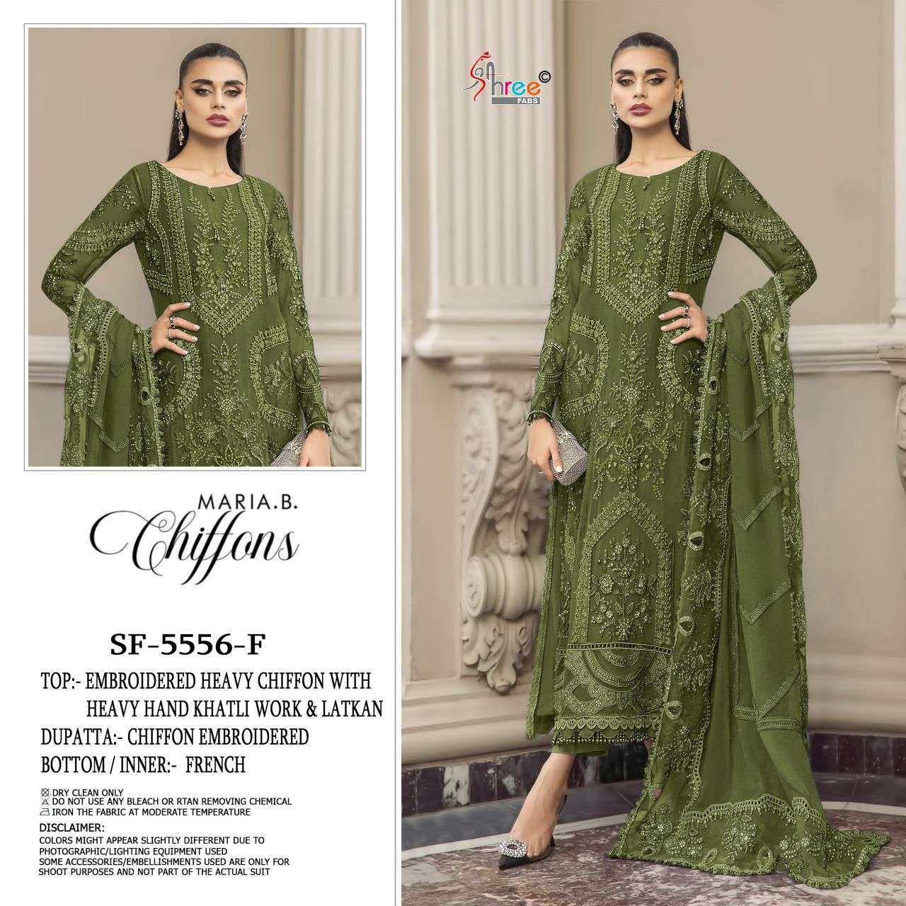 SHREE FAB 5556 COLOURS CHIFFON EMBRODERY PARTY WORK PAKISTANI SUIT WHOLESALER 2026