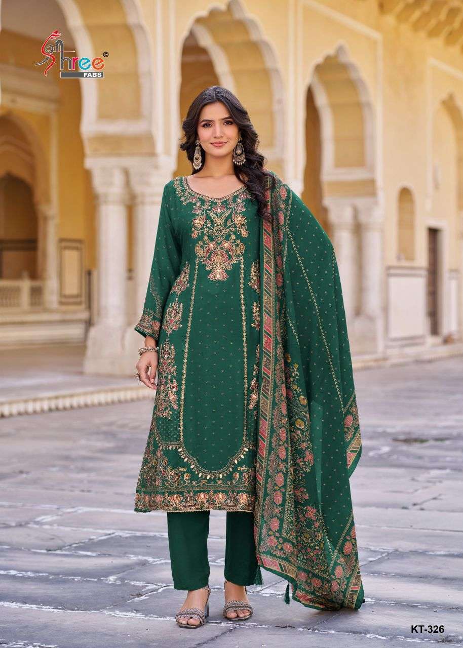 SHREE FAB KT 326 COLORS MUSLIN LADIES SUIT WHOLESALER BEST RATE 2026
