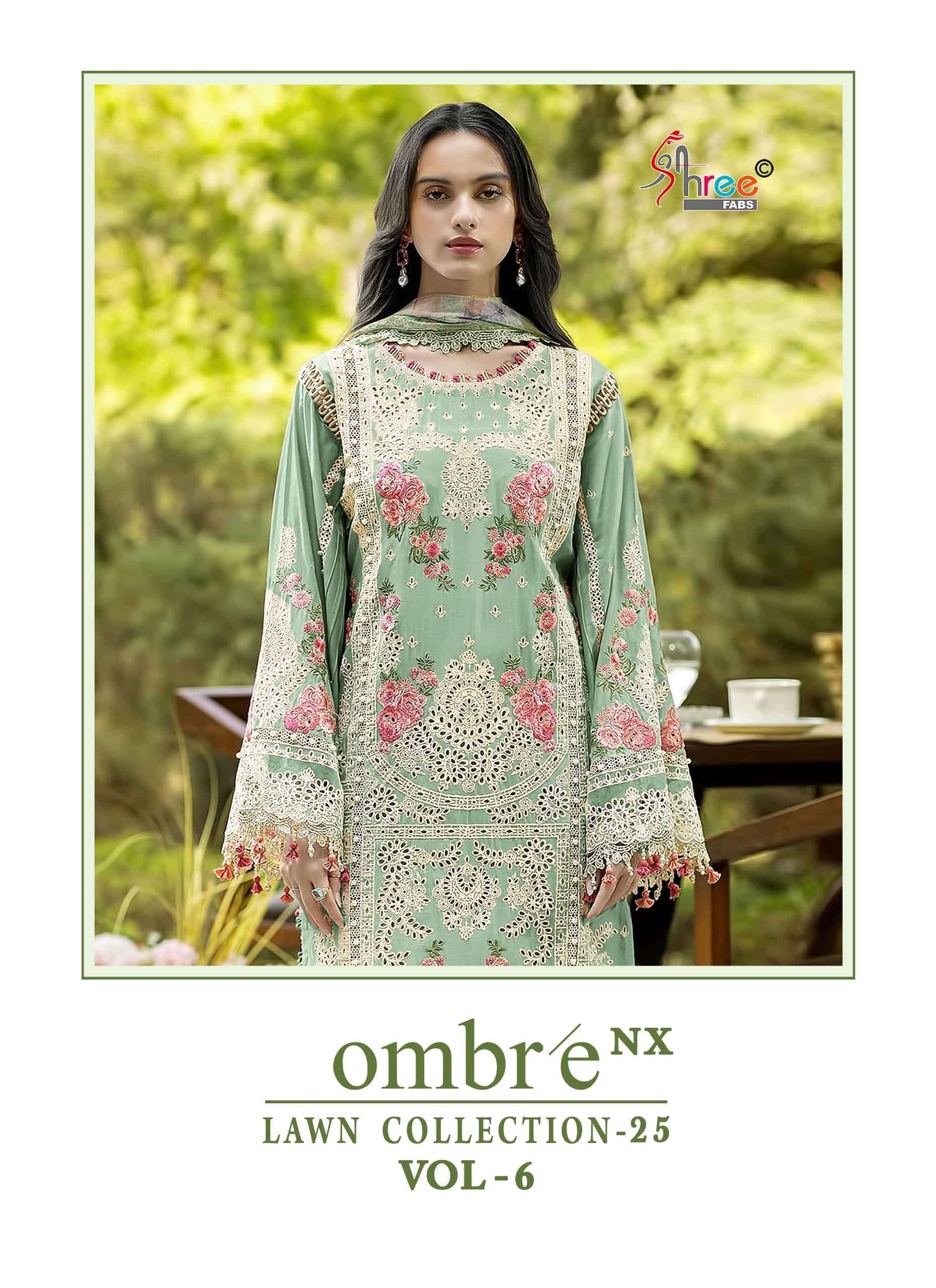 SHREE FAB OMBRE NX VOL 6 COTTON HEAVY EMBROIDERED SUIT WHOLESALER BEST RATE 2026