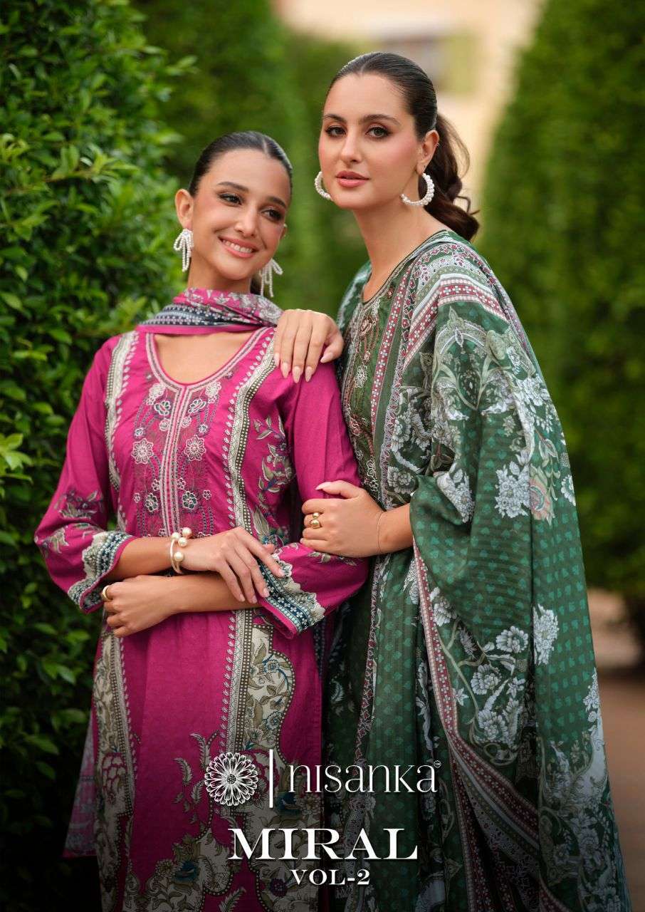 THE HERMITAGE SHOP MIRAAL LAWN COTTON FANCY WORK SUIT WHOLESALER BEST RATE DEALER 