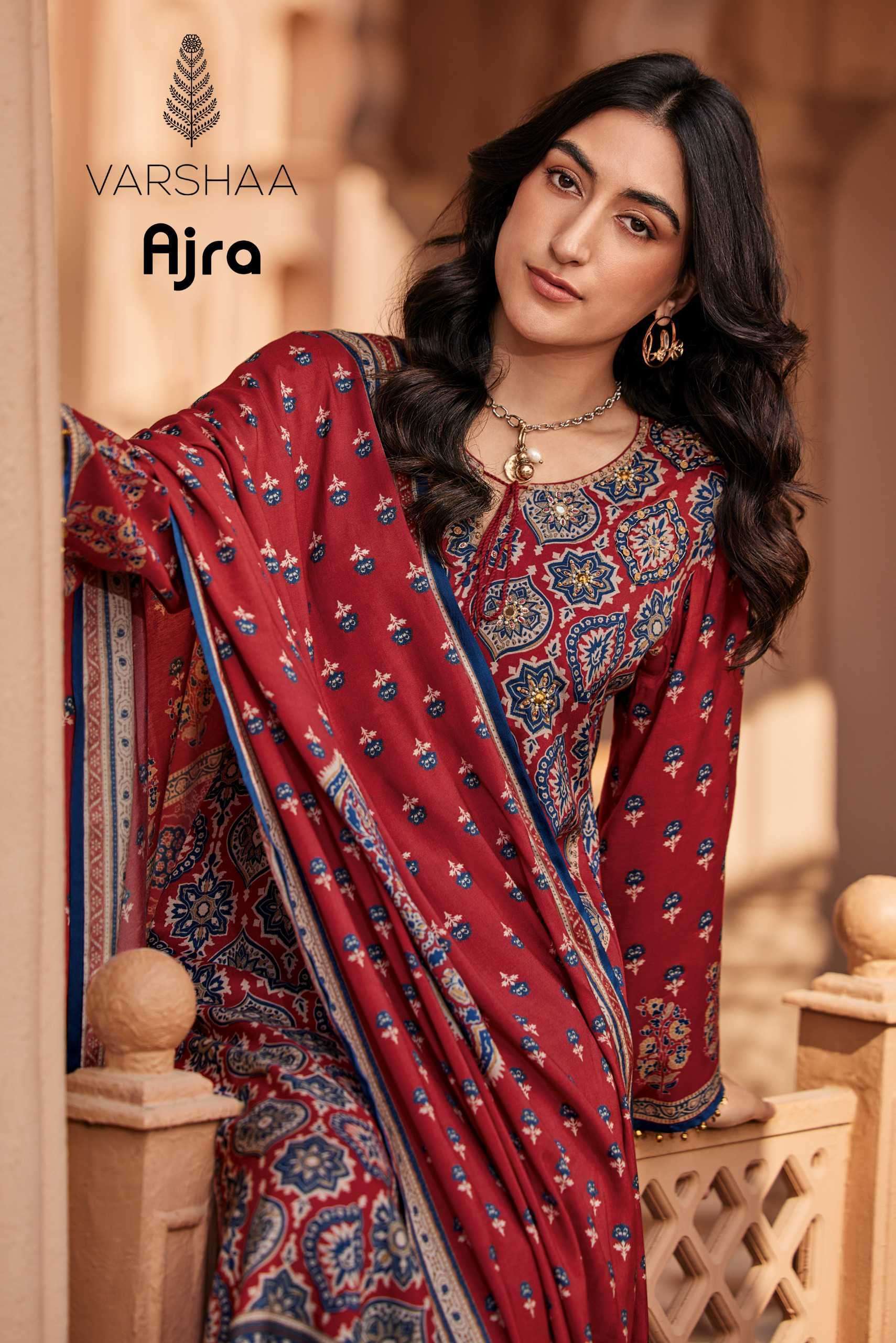 VARSHA FASHION AJRA VISCOSE MUSLIN LADIES SUIT WHOLESALER 2026