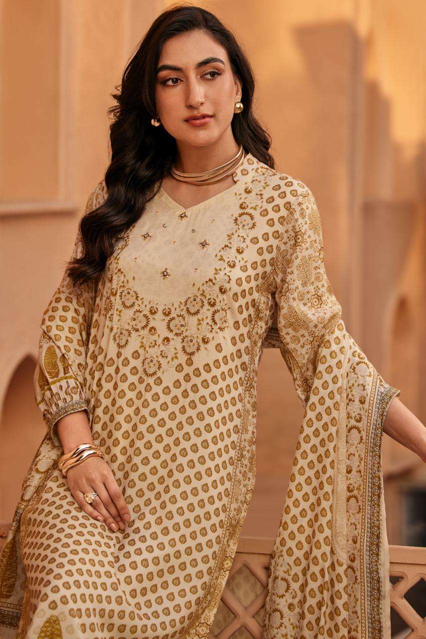 VARSHA FASHION SYAHI VISCOSE MUSLIN LADIES SUIT WHOLESALER 