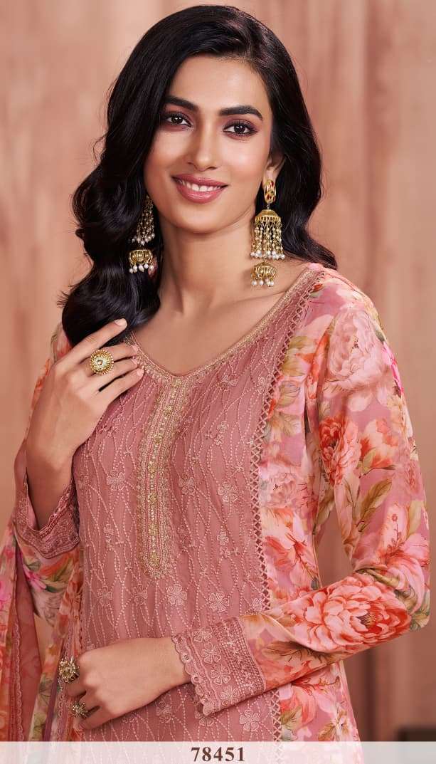 VINAY FASHION KULEESH PANKH SILK CHIFFON DESIGNER PARTYWEAR DRESS COLLECTION 