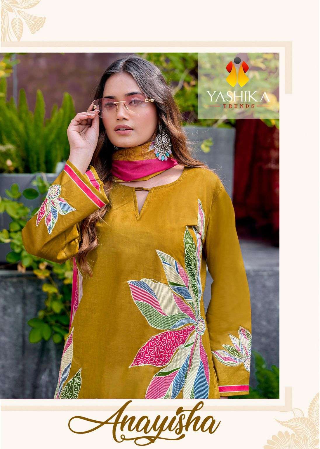 YASHIKA TRENDZ ANAYISHA COTTON FANCY WORK SALWER KAMEEZ WHOLESALER 