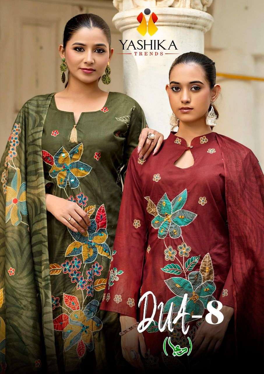 YASHIKA TRENDZ DUA VOL 8 COTTON PRINTED SUIT WHOLESALER 2026