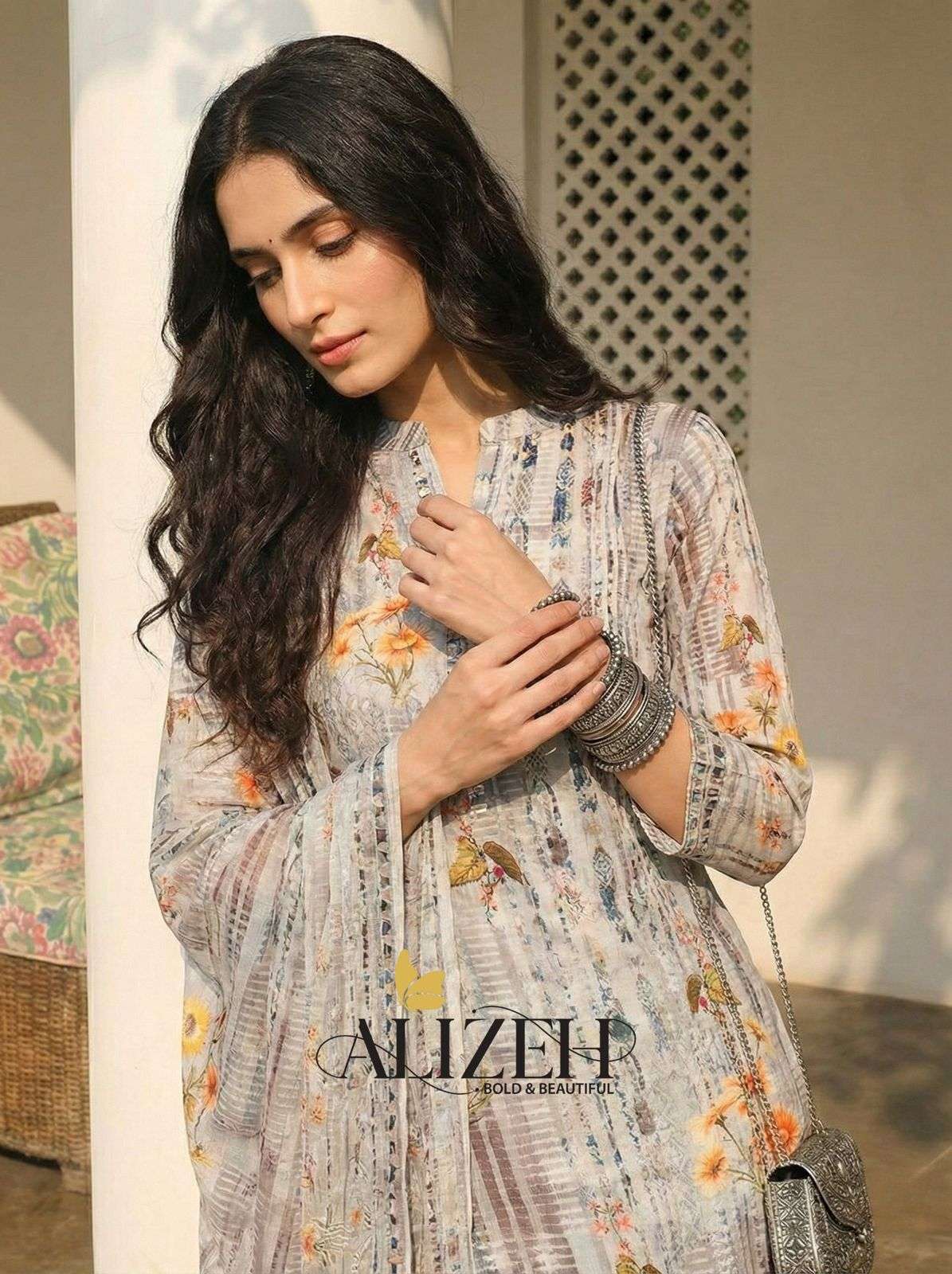 ALIZEH 7089 TO 7094 COTTON FANCY WORK READYMADE SUIT WHOLESALE BEST RATE 