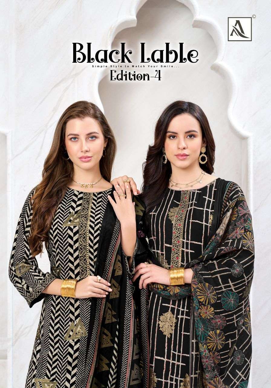 ALOK SUIT BLACK LABLE EDITION 4 DESIGNER PRINTED RAYON SALWER SUIT COLELCTION 2026