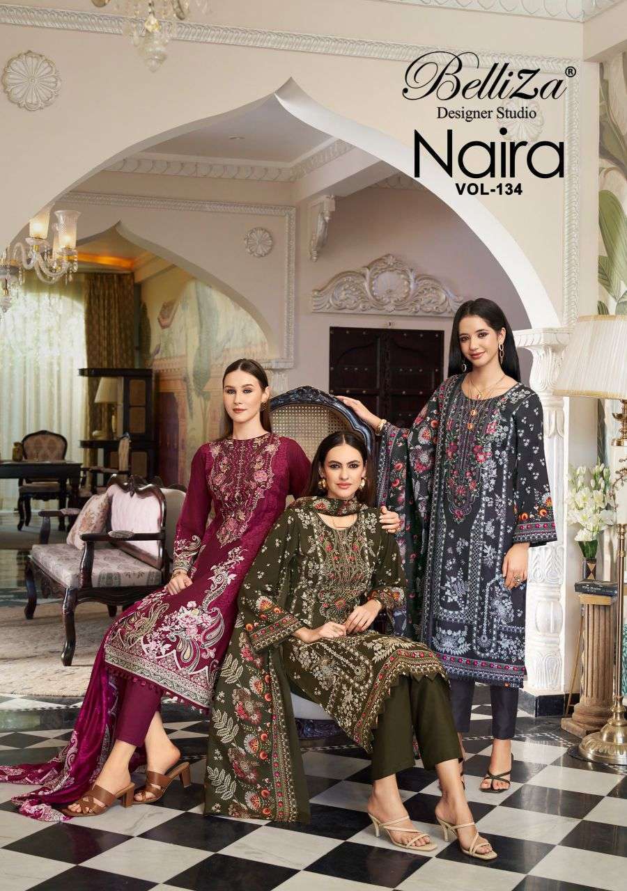BELLIZA DESIGNER LATEST CATALOGUE NAIRA VOL 134 COTTON SUIT WHOLESALER BEST RATE 2026