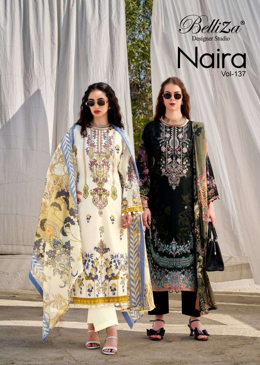 BELLIZA DESIGNER NAIRA VOL 137 PURE COTTON PAKISTANI SUIT WHOLESALER 2026