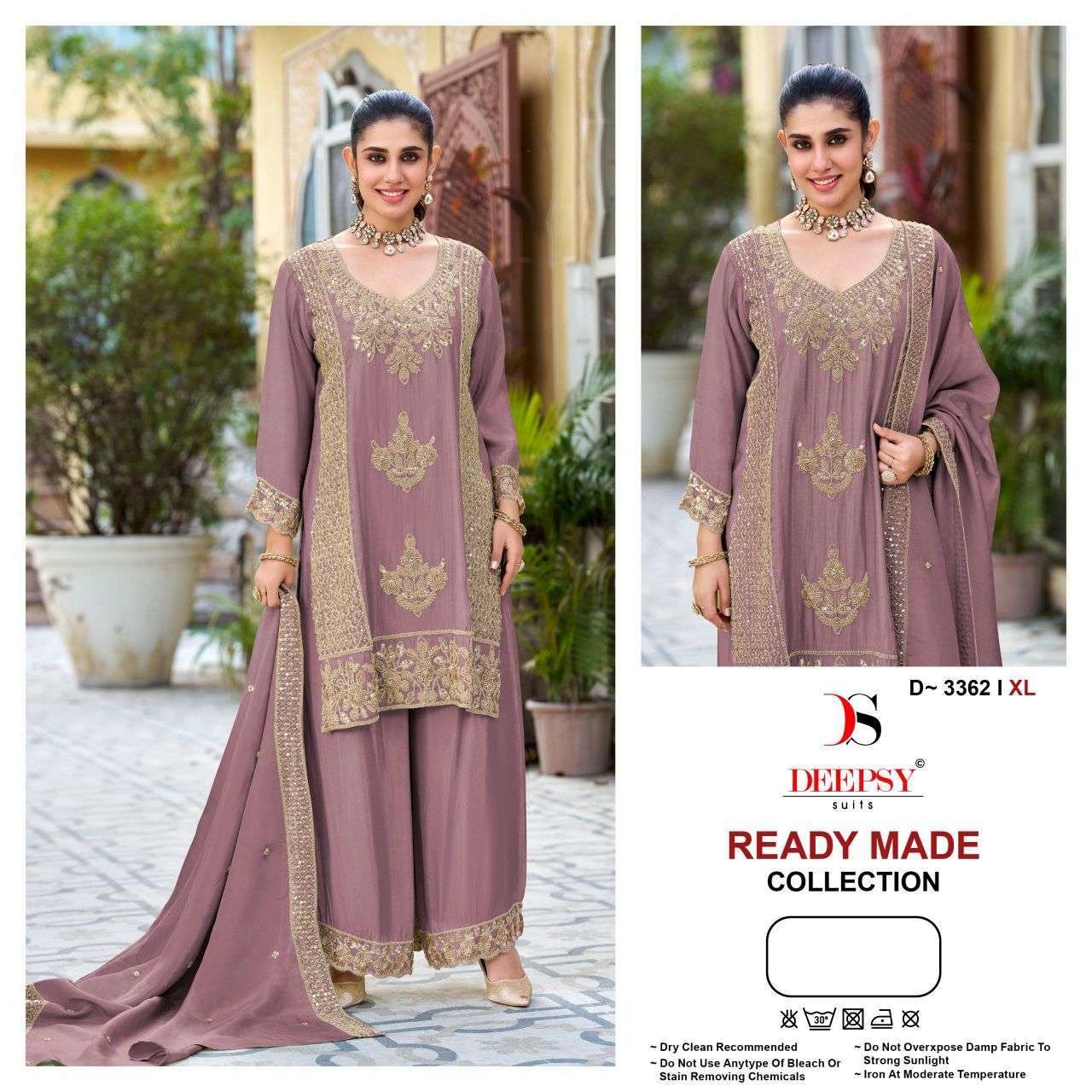 DEEPSY SUIT 3362 COLORS VISCOSE TISSUE WITH BEADS WORK READYMADE COLLECTION BEST RATE 