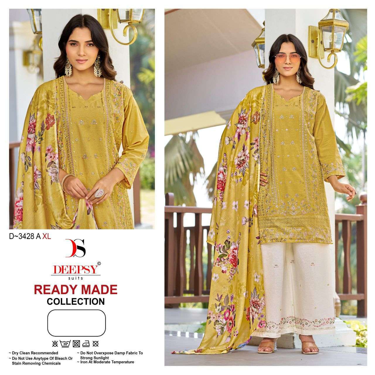 DEEPSY SUIT 3428 COTTON THREAD EMBROIDERY PAKISTANI READYMADE SUIT WHOLESALER 