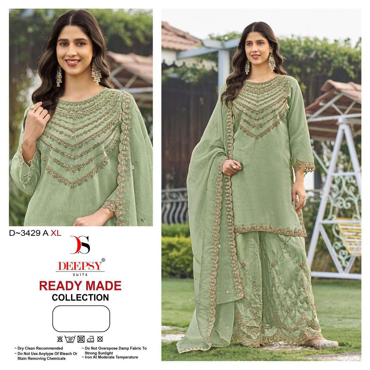 DEEPSY SUIT 3429 VISCOSE TISSUE WITH BEADS WORK SALWER KAMEEZ WHOLESALER 