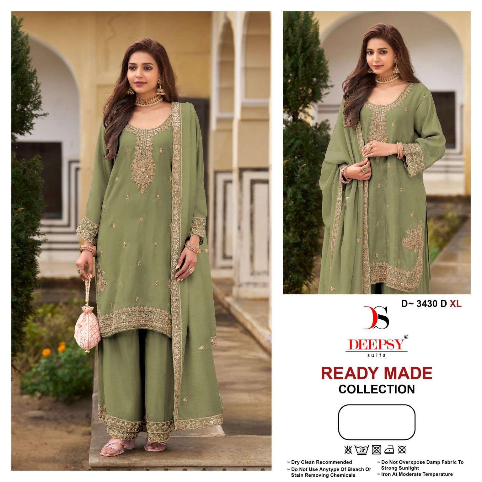 DEEPSY SUIT 3430 TISSUE SILK BEATS WORK READYMADE SALWER KAMEEZ SUIT WHOLESALER 2026