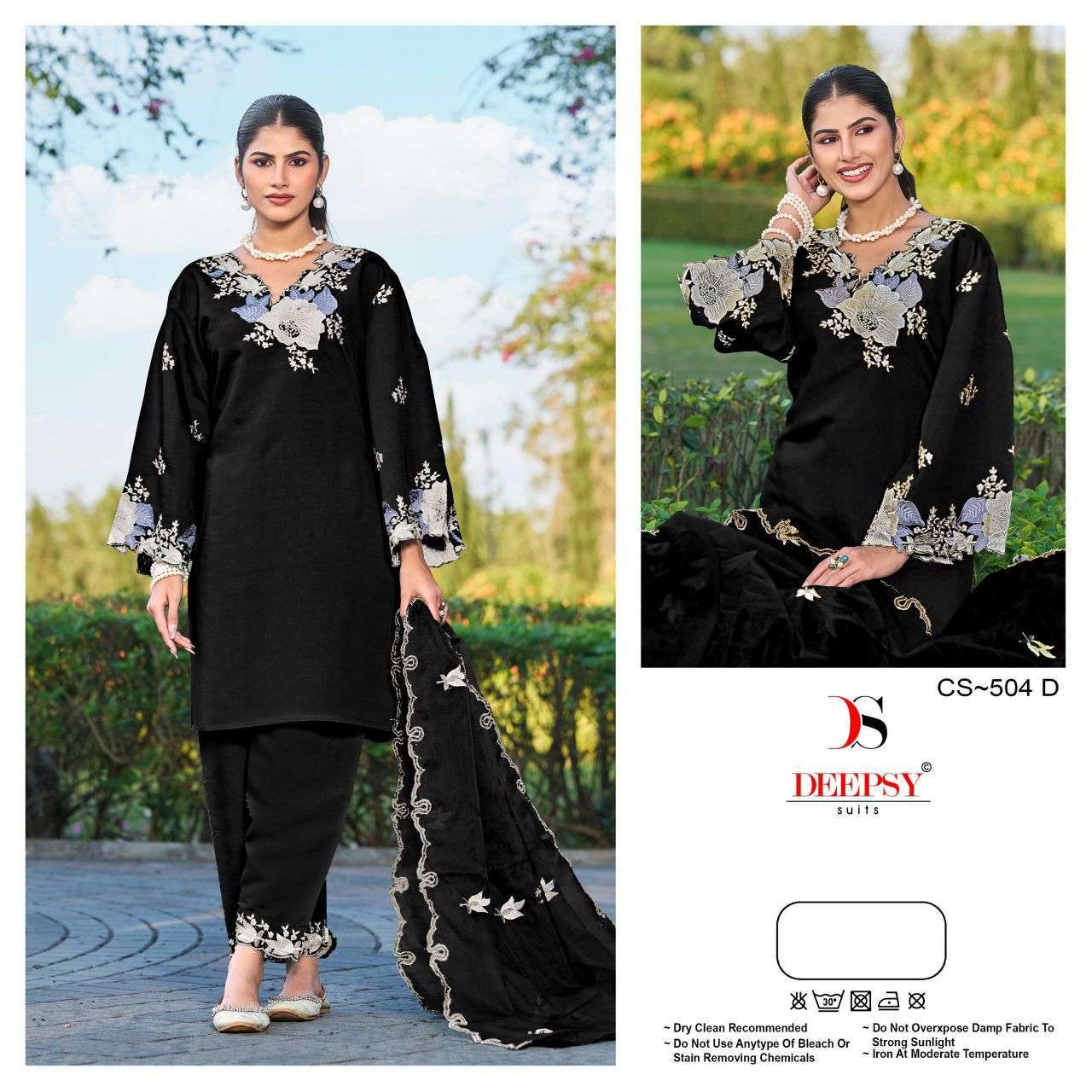 DEEPSY SUIT 504 VISCOSE SILK EMBROIDERED READYMADE PAKISTANI DRESS SUPPLIER 