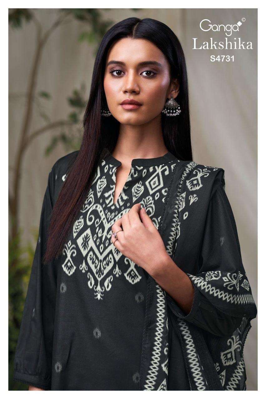 GANGA FASHION LAKSHIKA 4731 COTTON PRINTED HANDWORK SUIT WHOLESALER BEST RATE 