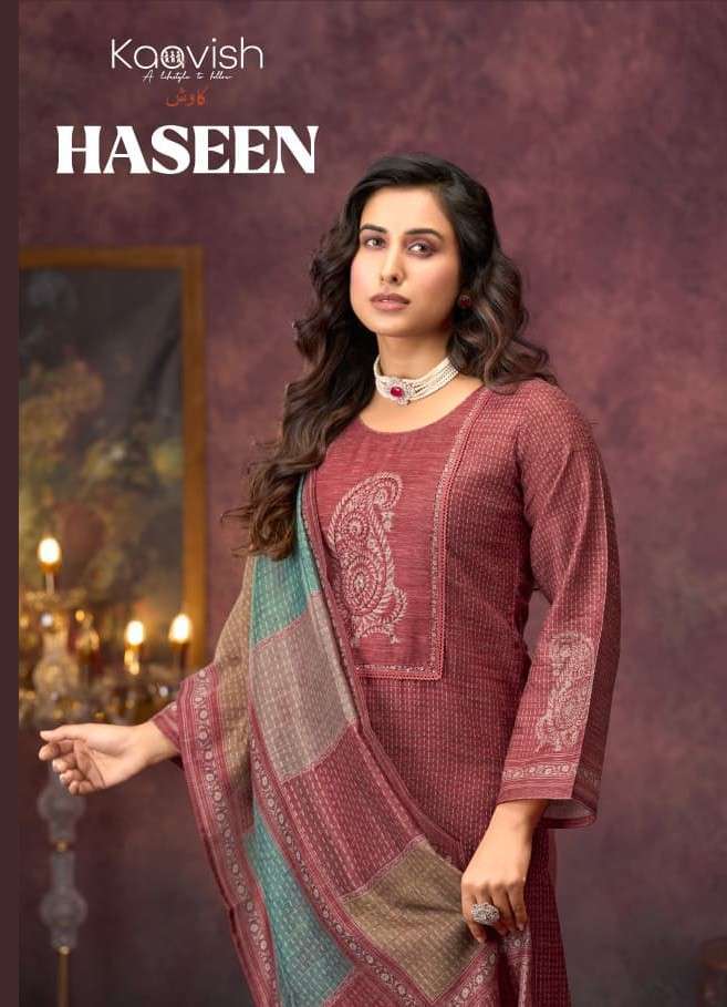 KAAVISH HASEEN LINEN PRINTED SALWER KAMEEZ SUIT WHOLESALER 2026