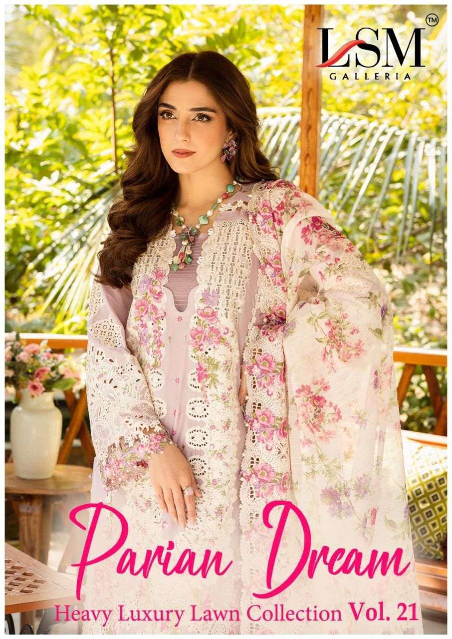 LSM GALLERIA PARIAN DREAM VOL 21 LAWN PRINTED PAKISTANI DRESS SUPPLIER 2026
