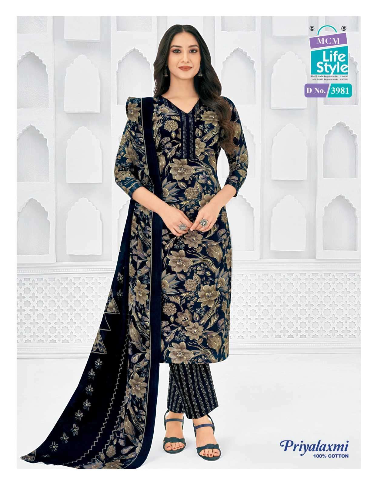 MCM LIFESTYLE PRIYALAXMI VOL 39 PURE COTTON READYMADE 3 PCS SET WHOLESALER 