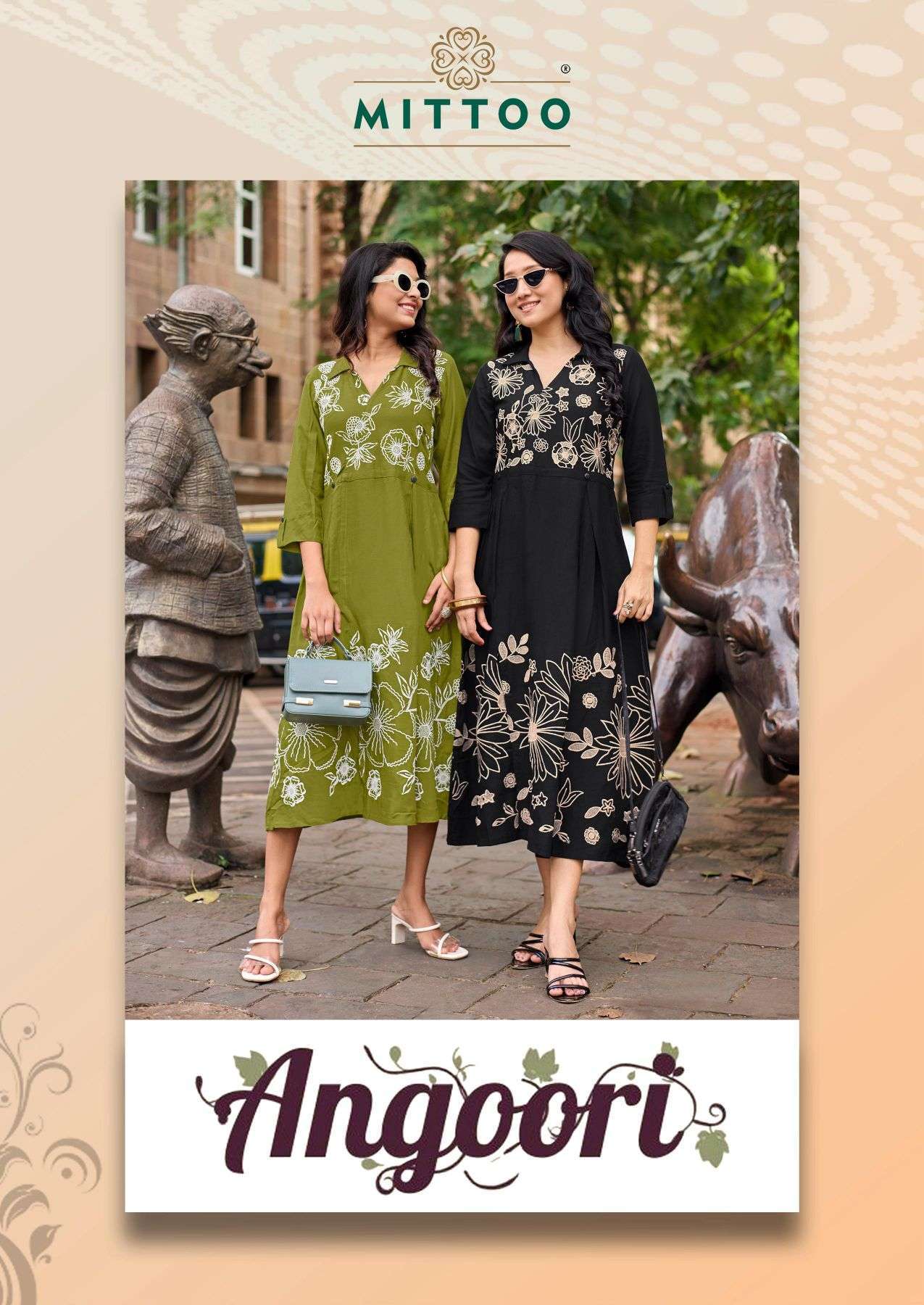 MITTOO ANGOORI 3001 TO 3006 RAYON KURTI COLLECTION 2026