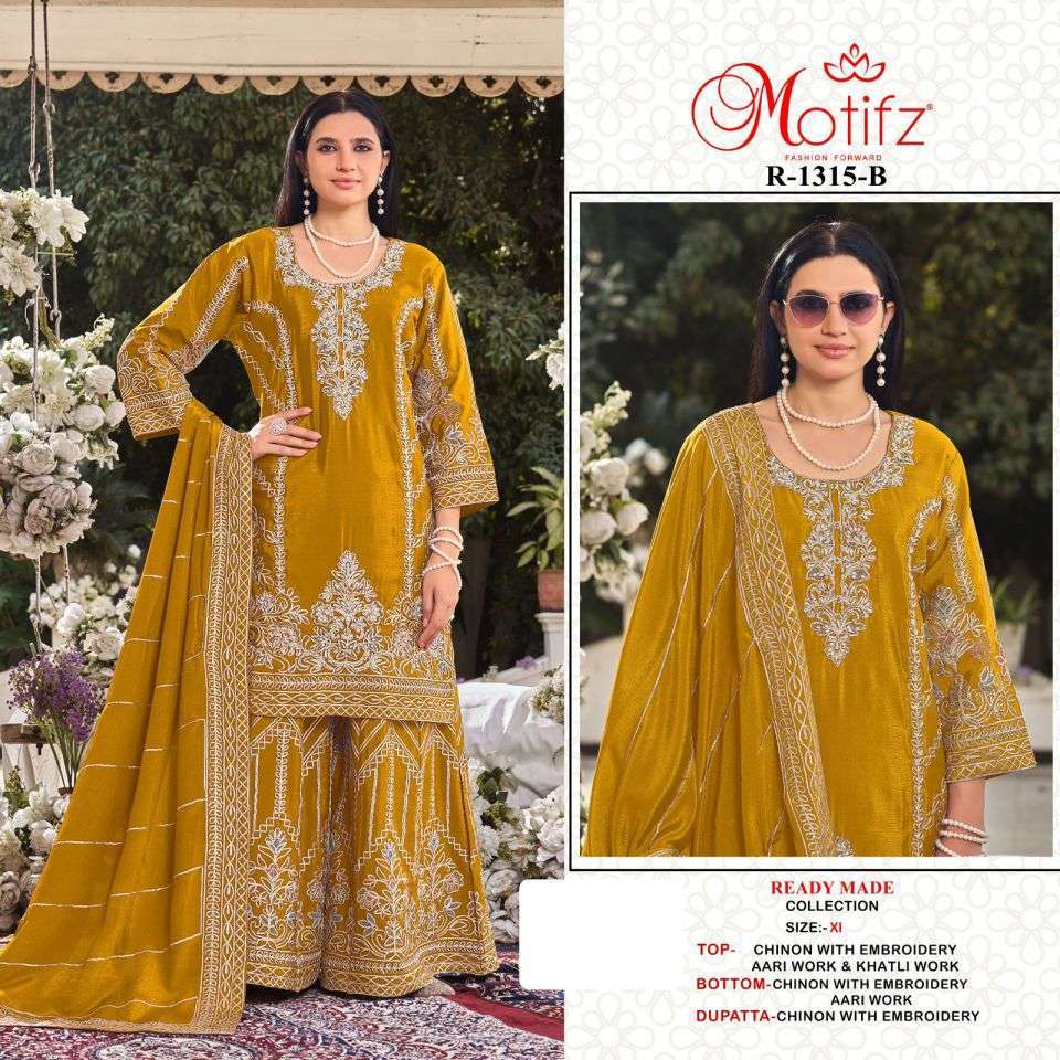 MOTIFZ 1315 CHINON HEAVY READYMADE SALWER KAMEEZ WHOLESALER BEST RATE 