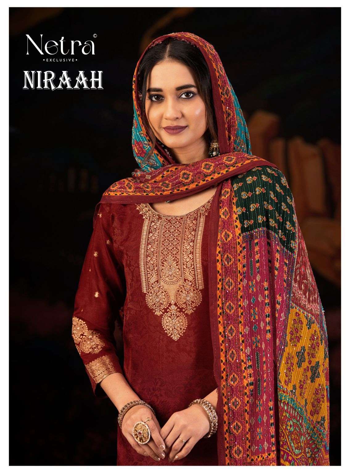 NETRA NIRAAH SWAROVSKI WORK DESIGNER SALWER KAMEEZ SUIT WHOLESALER 