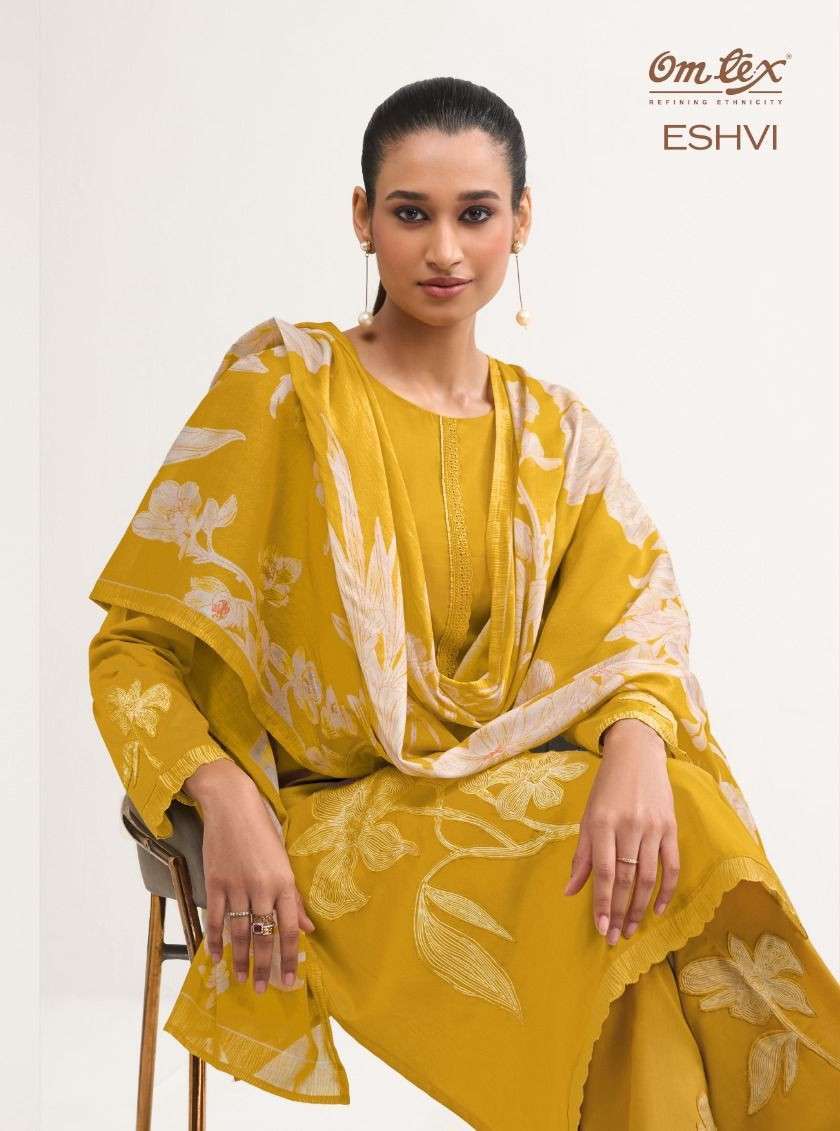 OMTEX ESHVI LAWN COTTON EMBROIDERY SUIT WHOLESALER BEST RATE 2026
