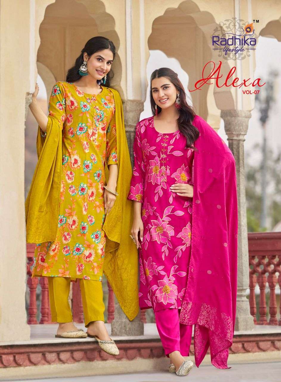 RADHIKA LIFESTYLE ALEXA VOL 7 VERTICAN SILK KURTI 2026