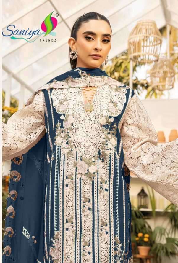 SANIYA TRENDZ OMBRE VOL 5 COTTON CHIKANKARI EMBROIDERED PAKISTANI SUIT WHOLESALER 