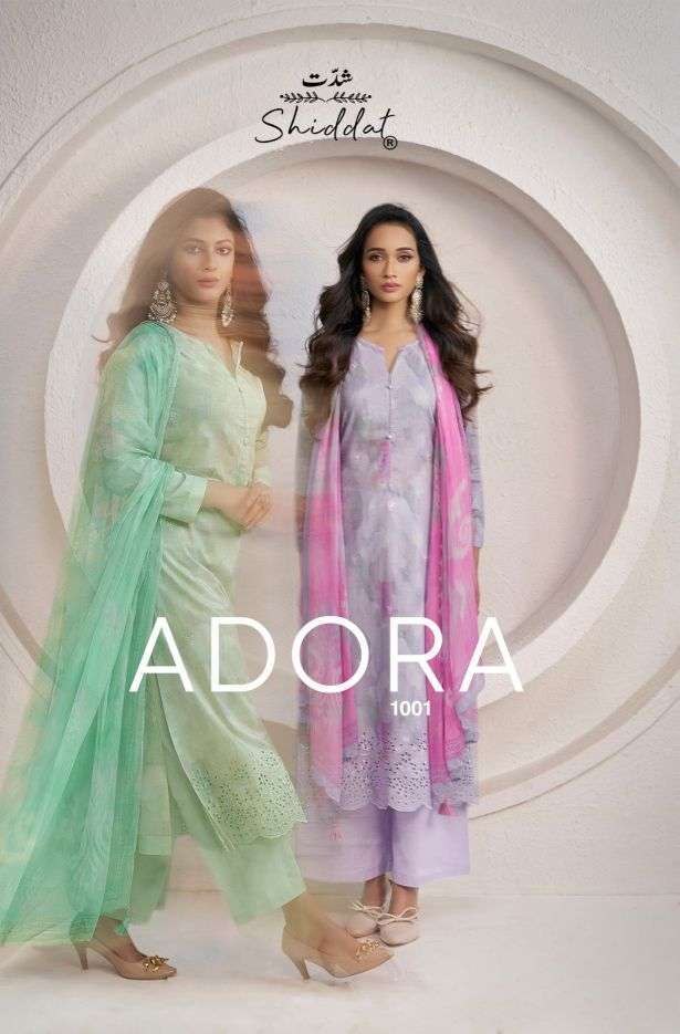 SHIDDAT ADORA CAMRIC WITH BOARING EMBROIDERY SUIT WHOLESALER BEST RATE 2026