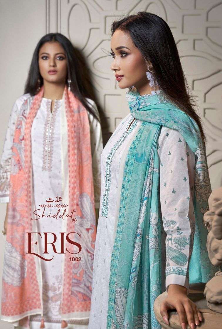 SHIDDAT ERIS 1002 CAMBRIC COTTON PRINTED SALWER KAMEEZ WHOLESALER 