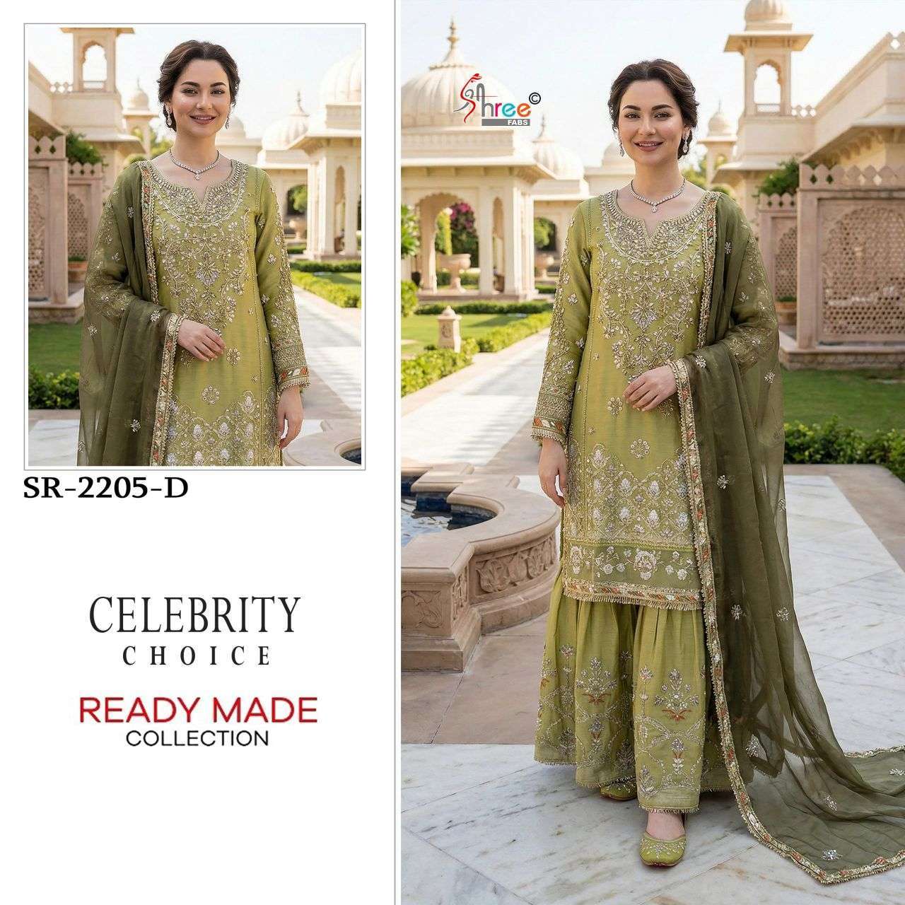 SHREE FAB 2205 COLORS RAGGA CHIFFON PAKISTANI SALWER KAMEEZ WHOLESALER BEST RATE 