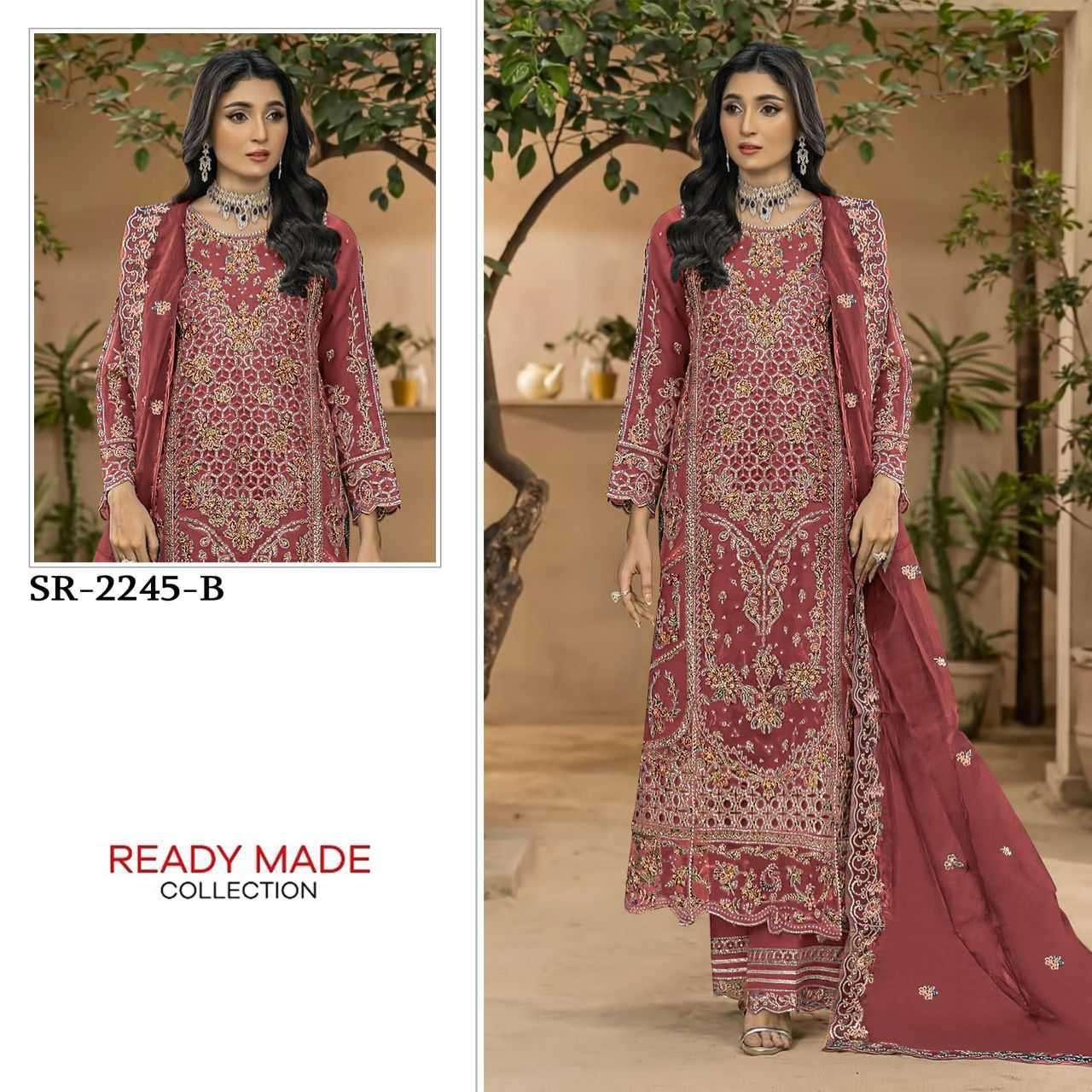 SHREE FAB 2245 COLORS CHIFFON PAKISTANI READYMADE SUIT WHOLESALER 2026