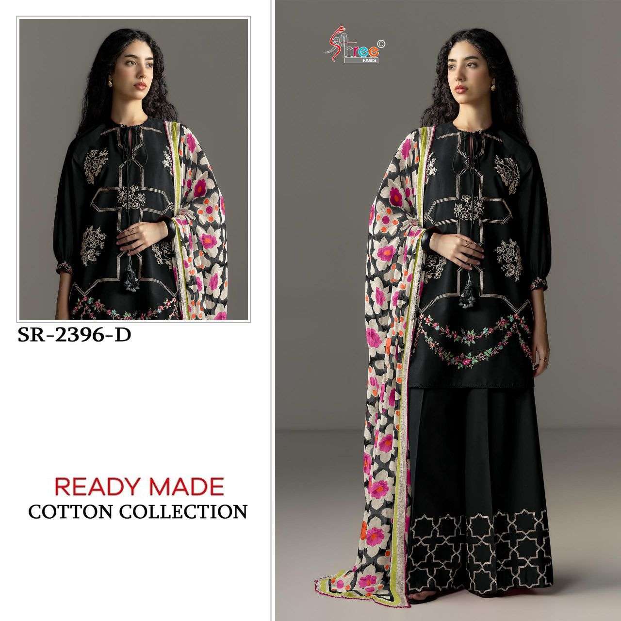 SHREE FAB 2396 CAMBRIC COTTON PAKISTANI READYMADE SUIT WHOLESALER BEST RATE 