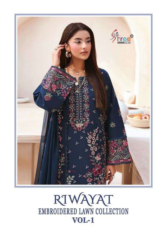 SHREE FAB RIWAYAT VOL 1 COTTON HEAVY EMBROIDERED SALWER KAMEEZ WHOLESALER 