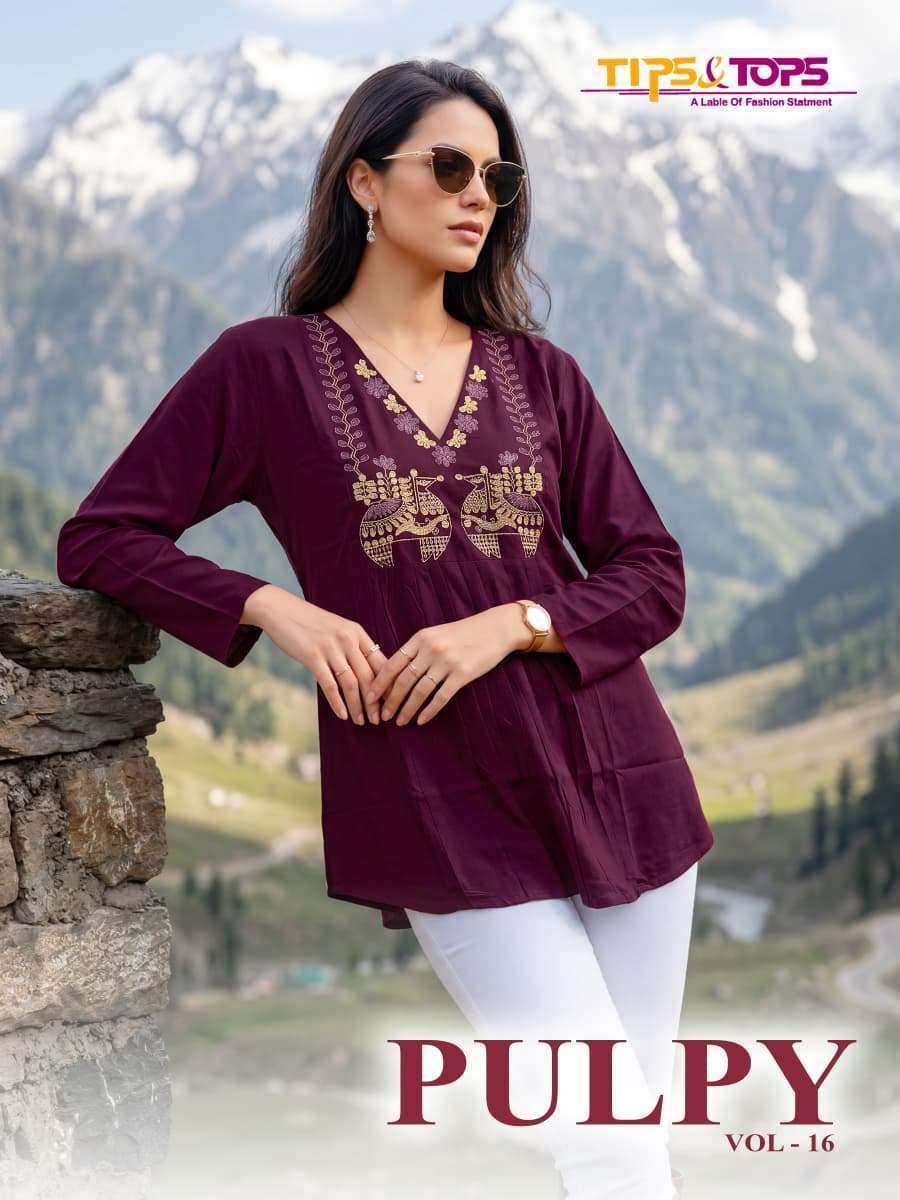 TIPS AND TOPS PULPY VOL 16 RAYON EMBROIDERD SHORT TOP COLLECTION BEST RATE 2026