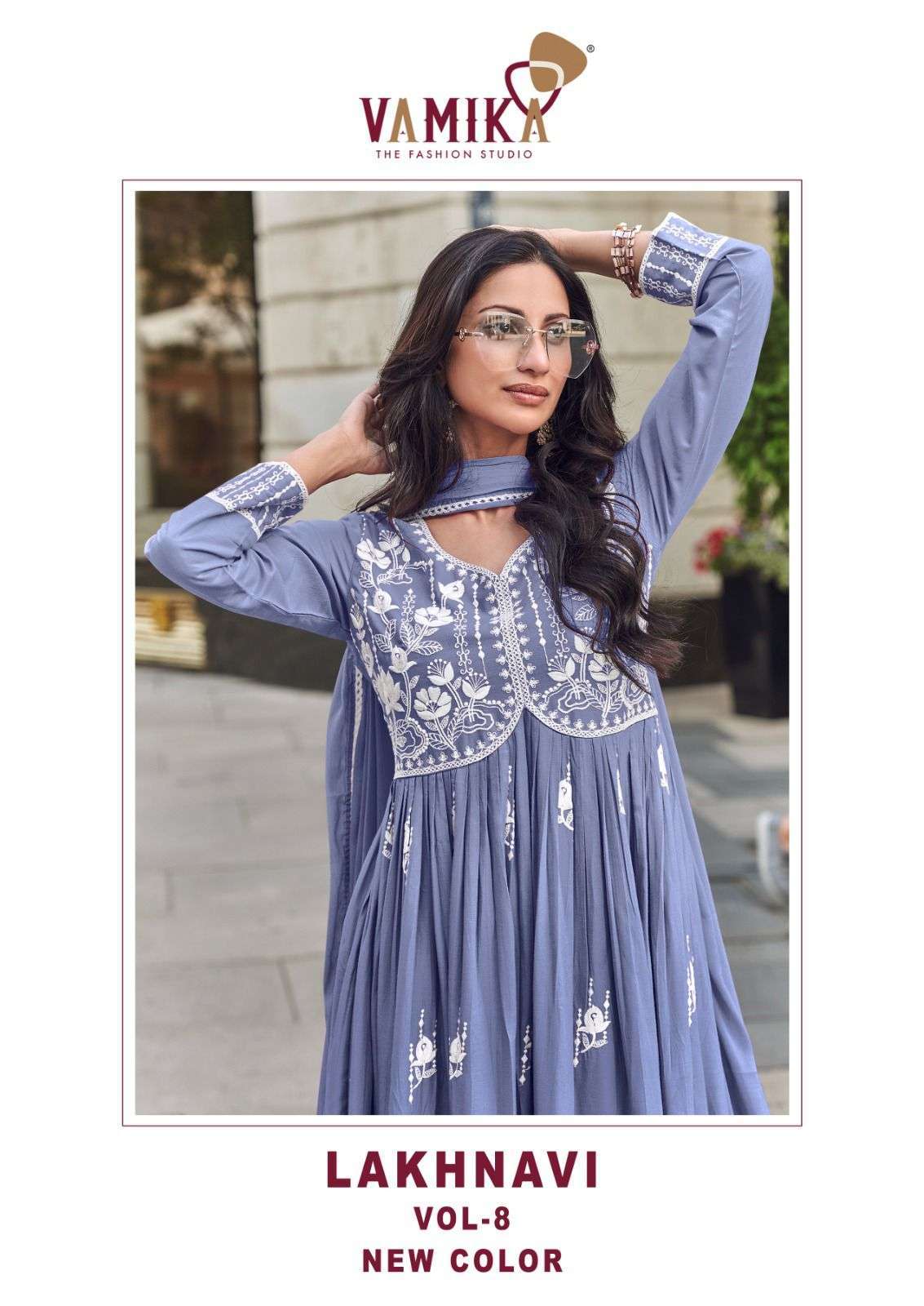 VAMIKA LAKHNAVI VOL 8 NEW COLOR DESIGNER READYMADE DRESS CATALOG WHOLESALER 