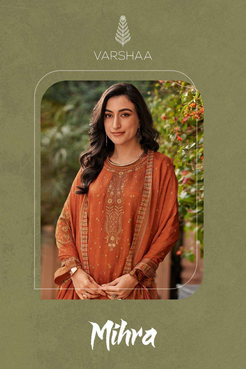 VARSHA FASHION MIHAR RUSSIAN SILK FANCY WORK SUIT WHOLESALER BEST RATE DEALER 