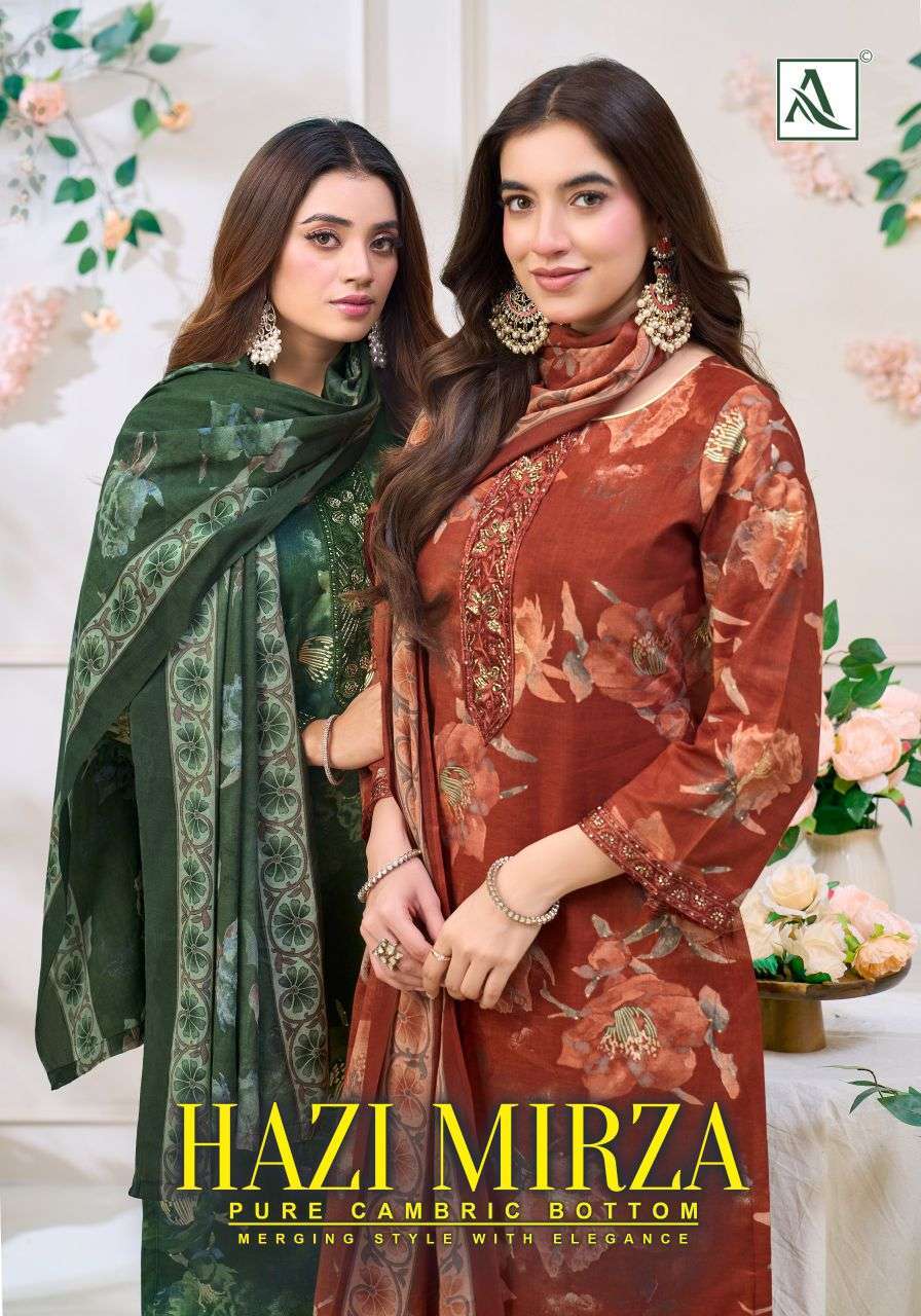 ALOK SUIT HAZI MIRZA CAMBRIC COTTON PRINTED SALWER KAMEEZ BEST RATE 2026