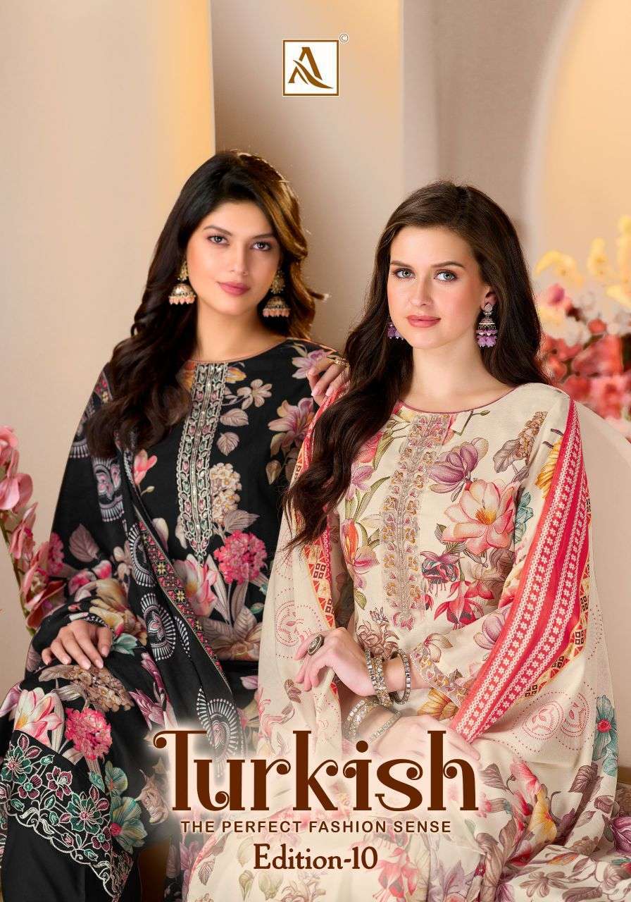 ALOK SUIT TURKISH VOL 10 VISCOSE RAYON EMBROIDERY SUIT WHOLESALER BEST RATE 2026