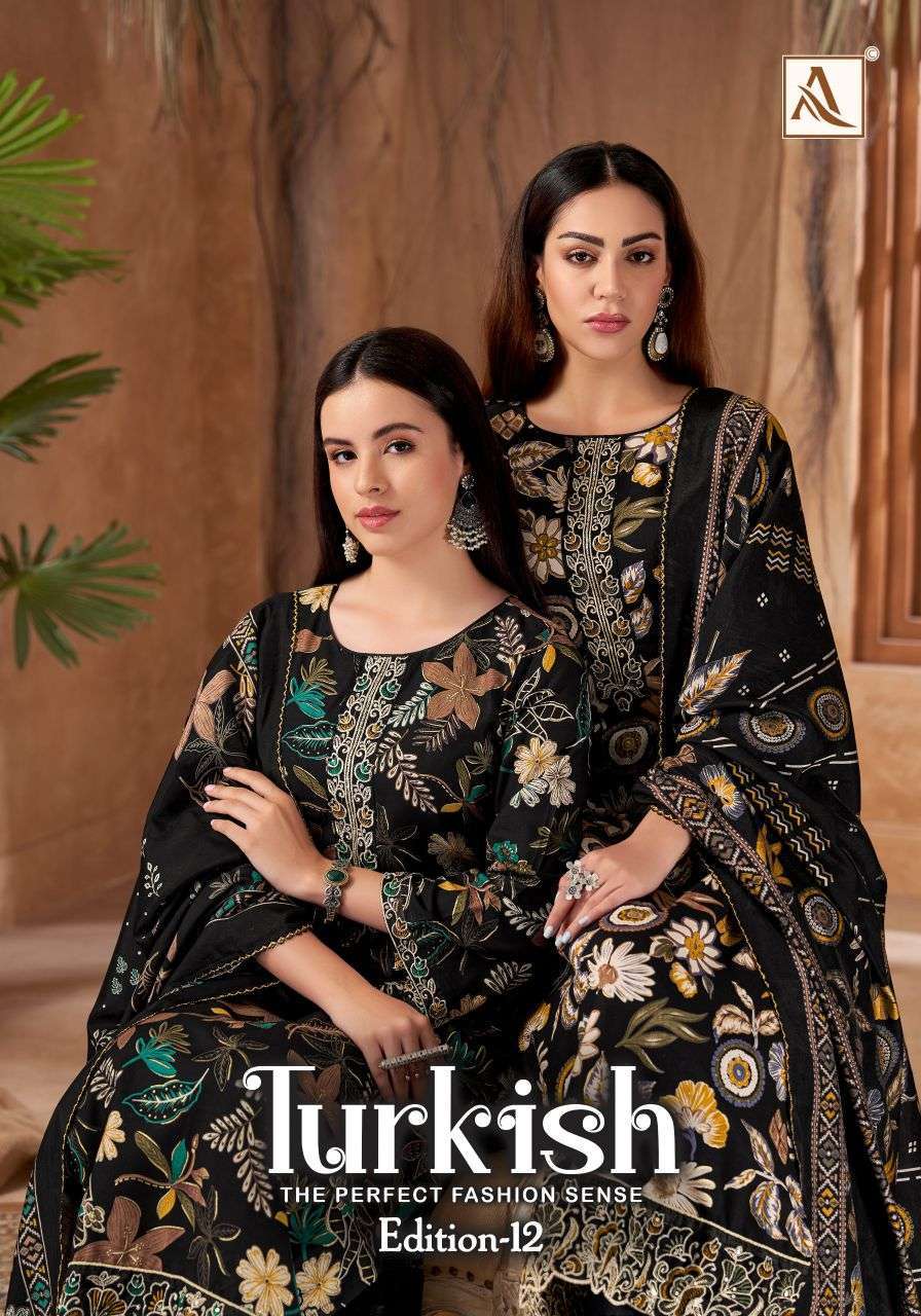 ALOK SUIT TURKISH VOL 12 VISCOSE RAYON SALWER KAMEEZ BEST RATE DEALER 