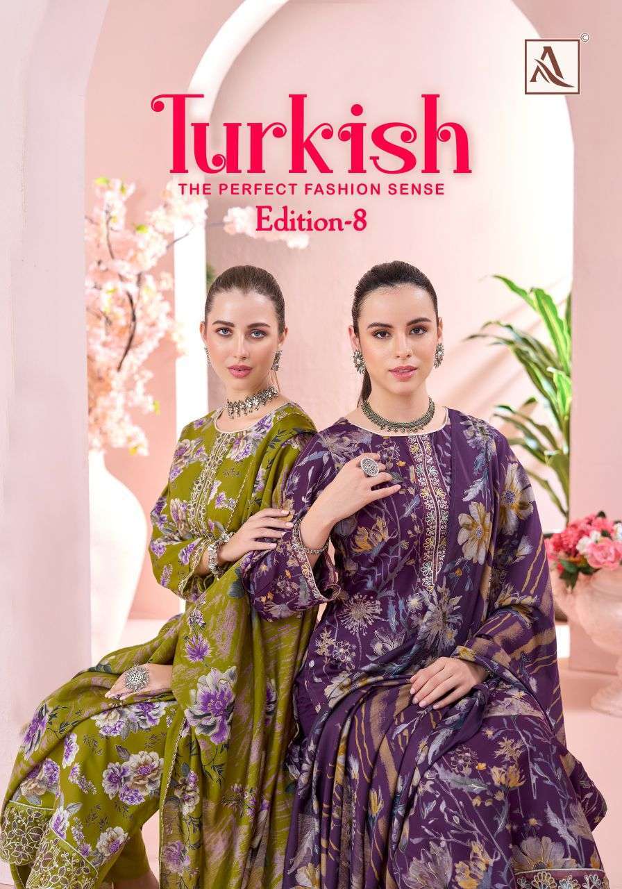 ALOK SUIT TURKISH VOL 8 VISCOSE RAYON EMBROIDERY SUIT WHOLESALER BEST RATE 2026