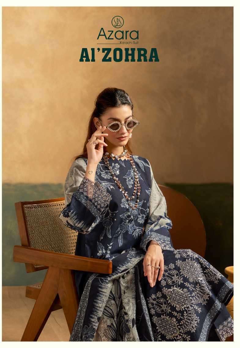 AZARA AL ZOHRA EMBROIDERY LAWN PRINTED SUIT WHOLESALER 2026