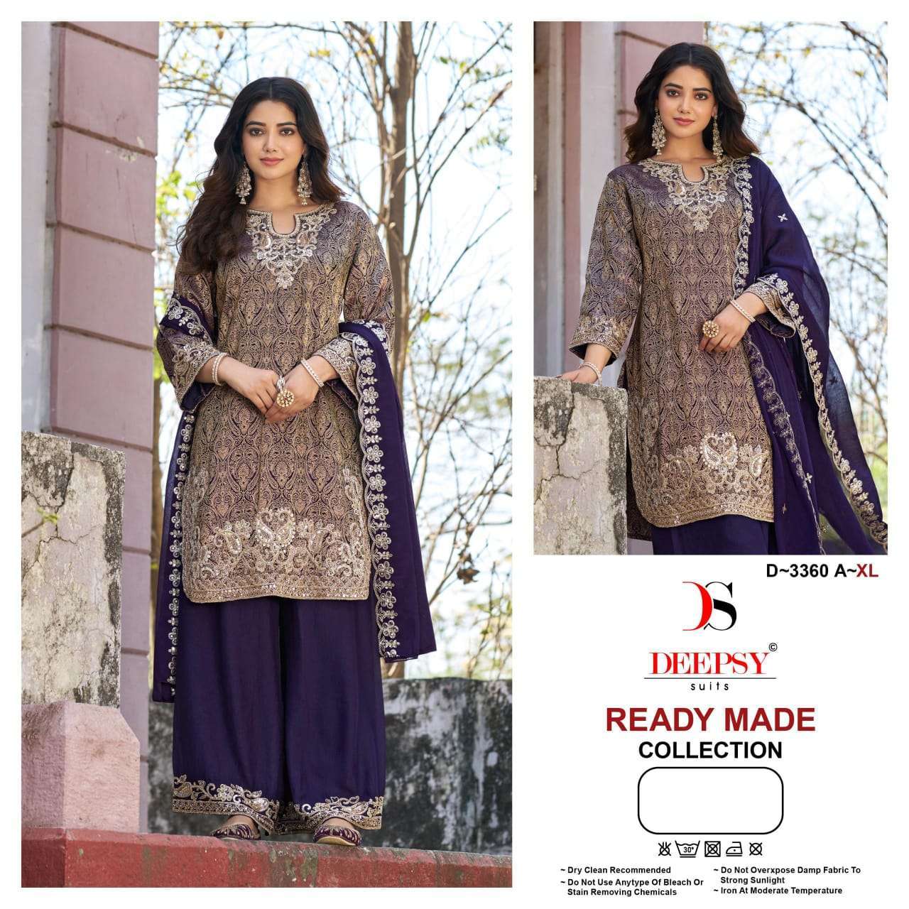 DEEPSY SUIT 3360 VISCOSE JACQUARD HANDWORK READYMADE SUIT WHOLESALER 2026