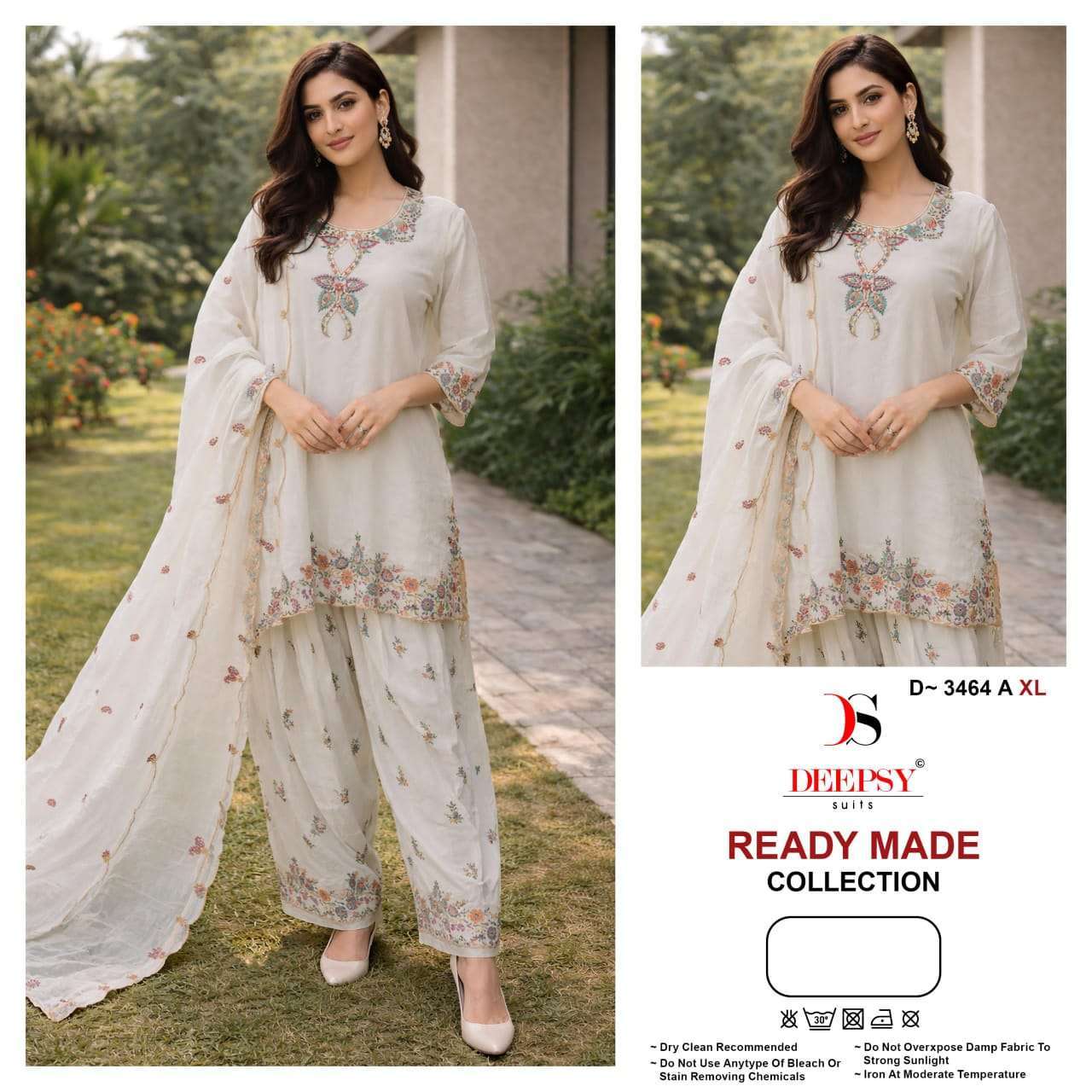 DEEPSY SUIT 3464 COLORS COTTON EMBROIDERY PAKISTANI READYMADE SUIT WHOLESALER 