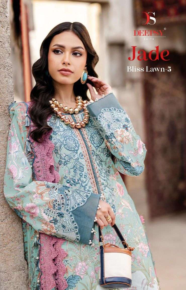 DEEPSY SUIT BLISS LAWN VOL 5 COTTON PATCHWORK SUIT WHOLESALER BEST RATE DEALER 