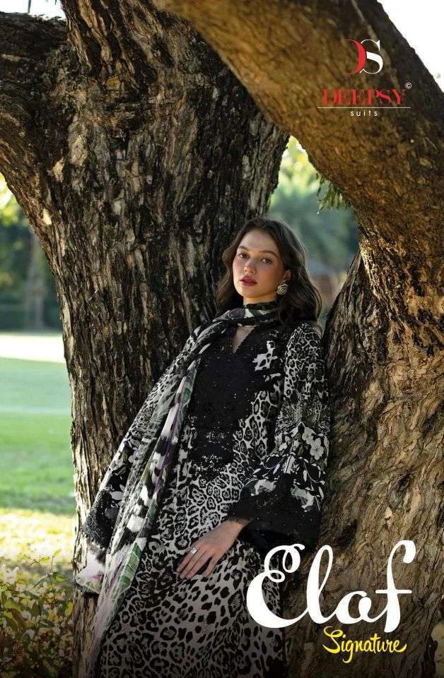 DEEPSY SUIT ELAF SIGNATURE 1841 TO 1848 SERIES COTTON EMBROIDERY PAKISTANI SUIT WHOLESALER 