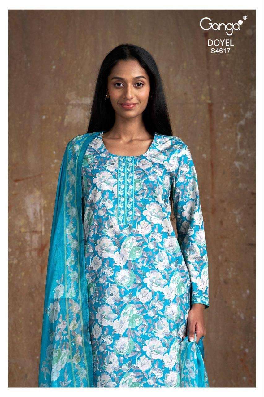 GANGA FASHION DOYEL COTTON PRINTED PARTY WEAR SALWER KAMEEZ SUIT WHOLESALER 