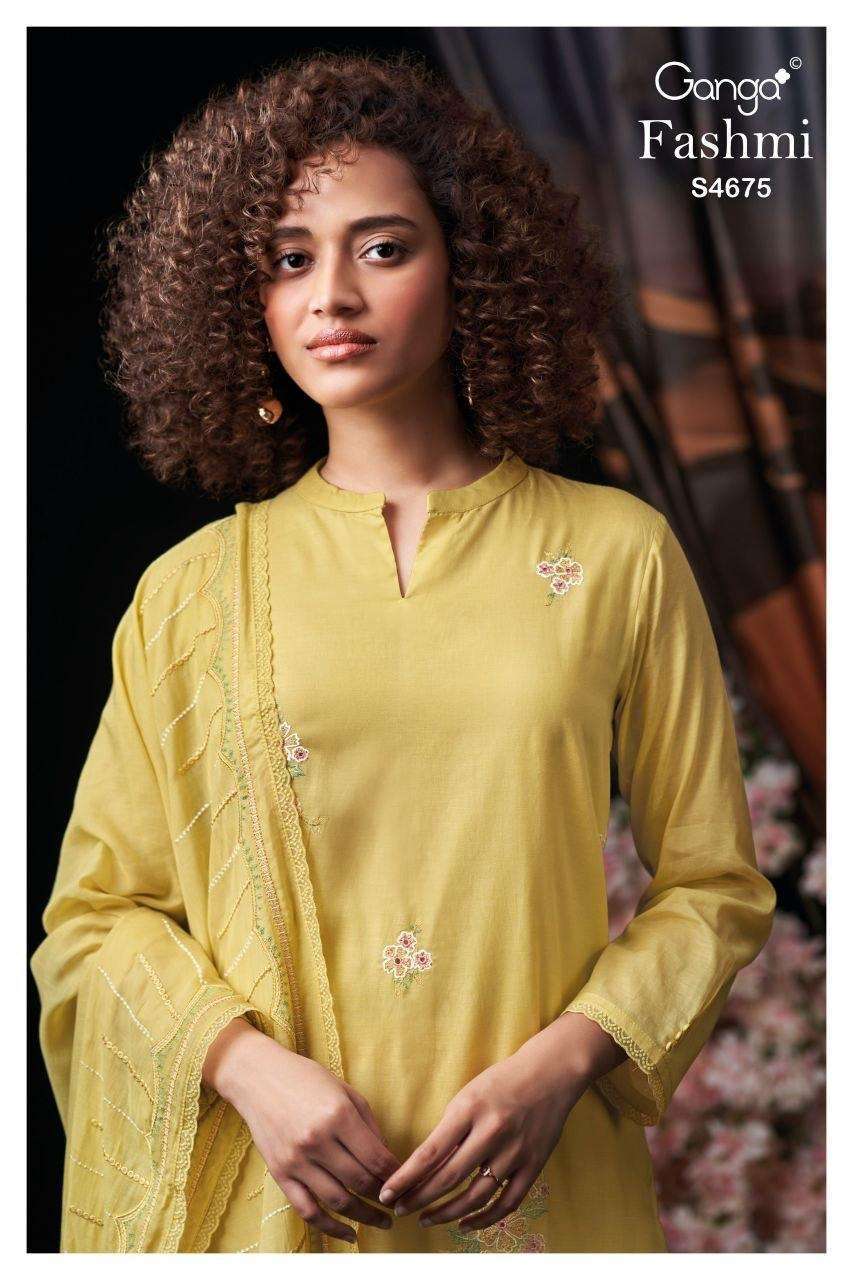 GANGA FASHION FASHMI 4675 BEMBERG EMBROIDERD SALWER KAMEEZ BEST RATE 2026